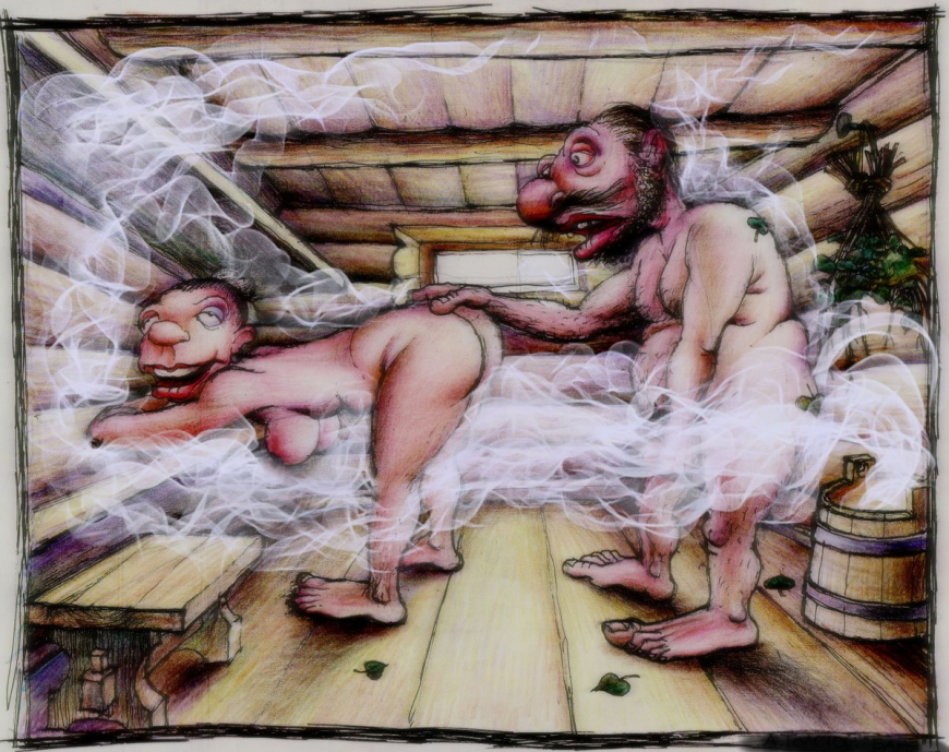 Эротические приколы в бане