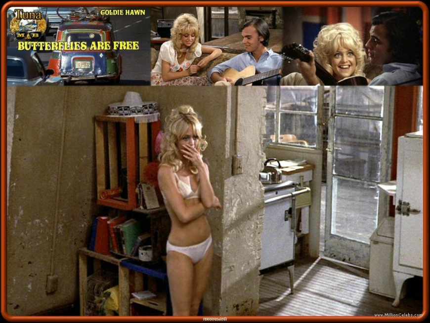 Голди Хоун в молодости ню