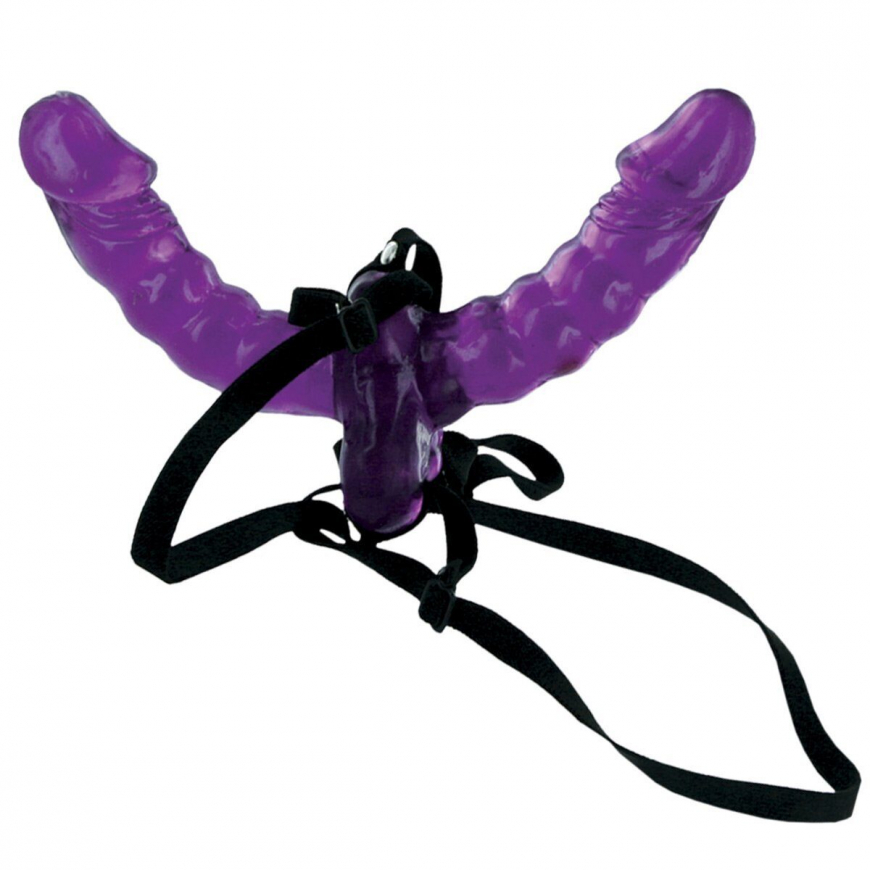 Pipedream страпон ПВХ fetish Fantasy Elite Double Delight Strap-on 15 см, pd3386-00