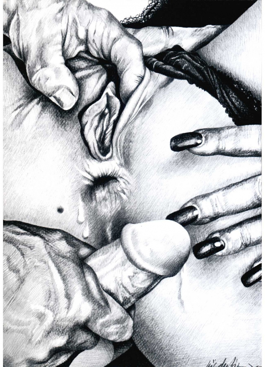 Черно белые порнорисунки