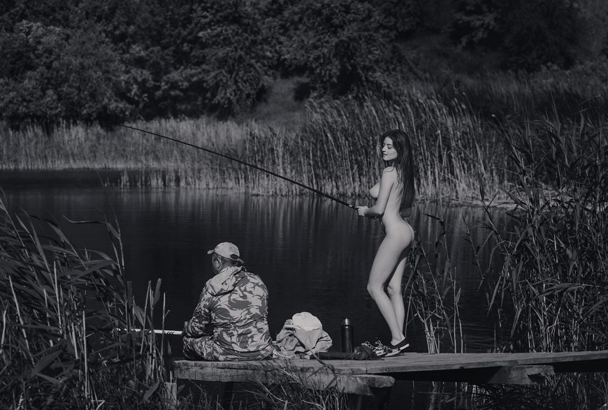 На рыбалке Любительское ню