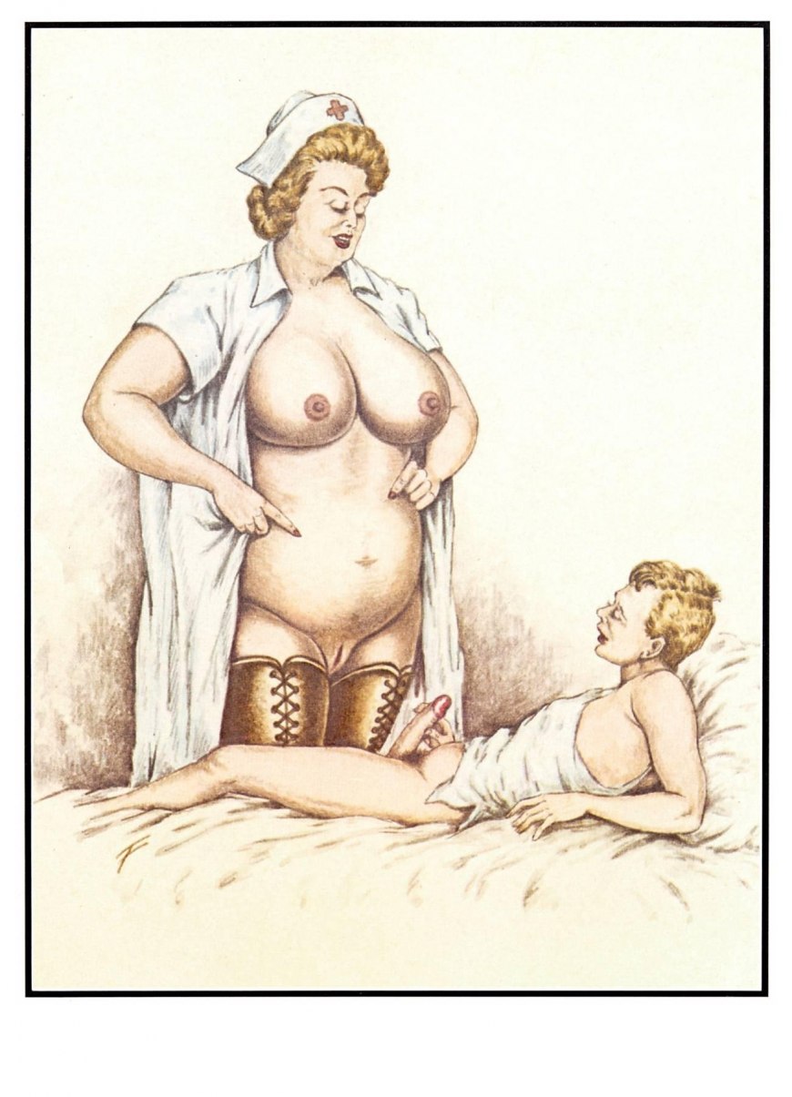 Эротические ретро рисунки толстых баб