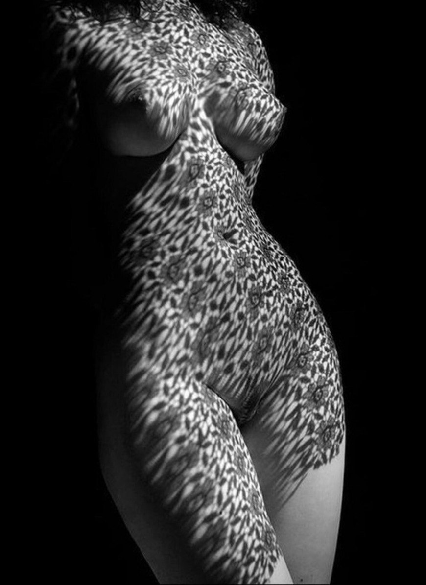 Красивое черно белое ню