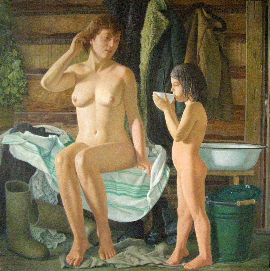 Картина голые женщины в бане