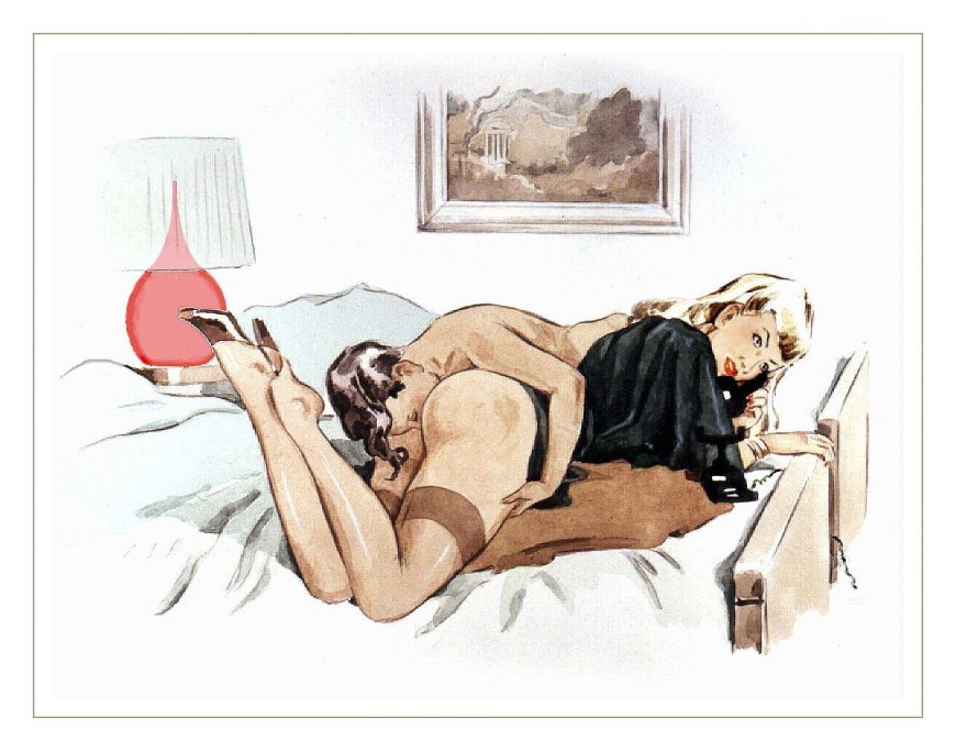 Рисунки мастурбация ретро