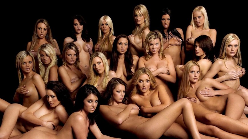 Много красивых девушек ню