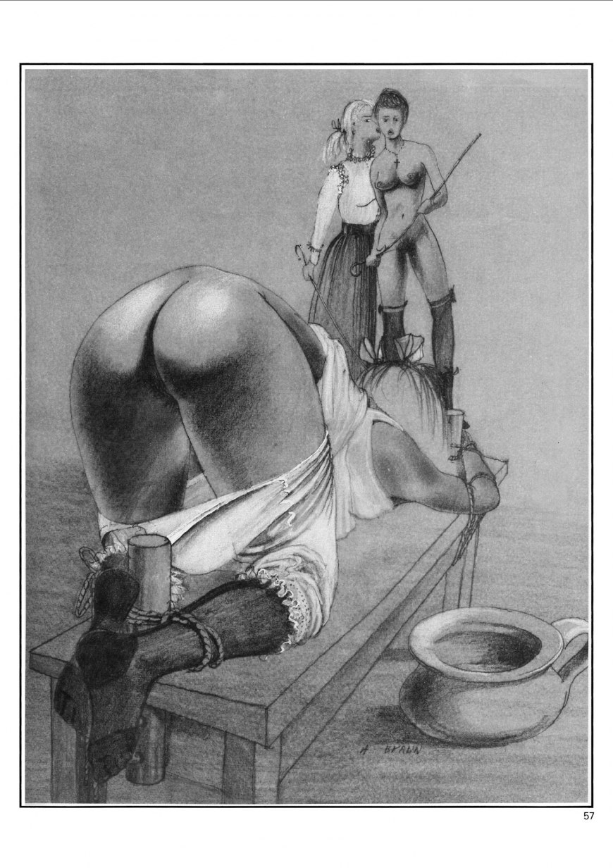 Порка голых девок розгами