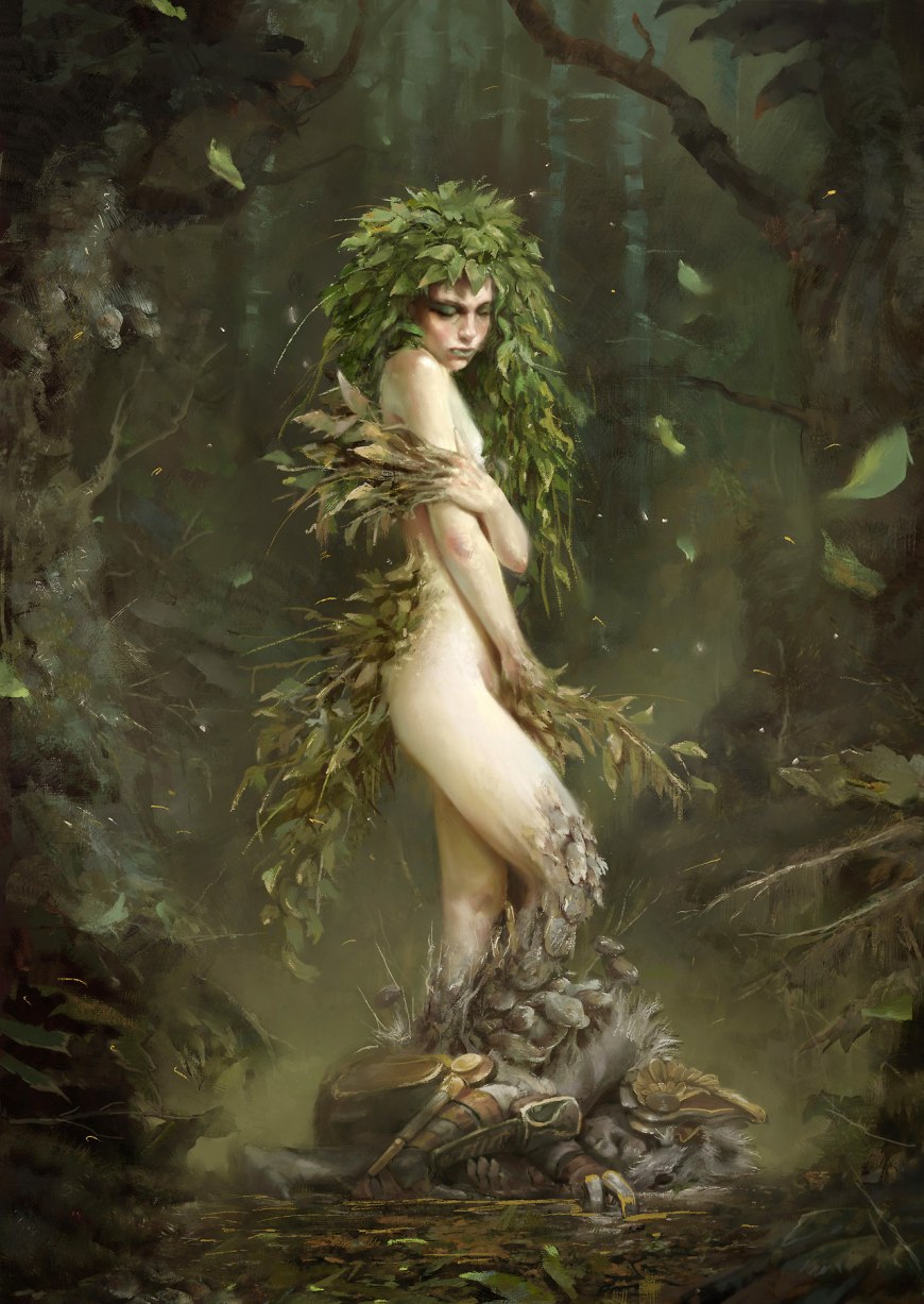Голые Лесные нимфы фэнтези