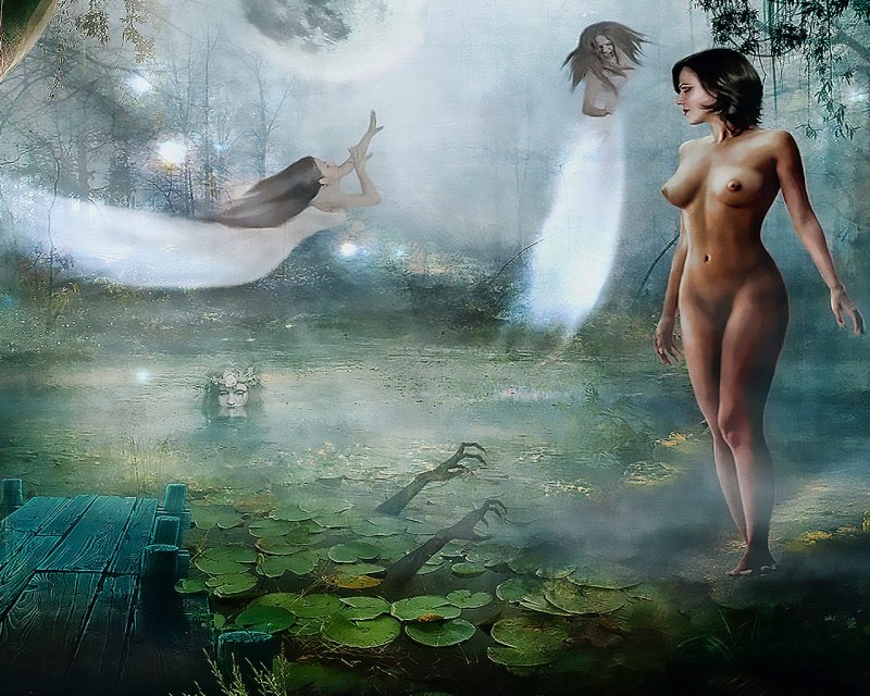 Красивые голые фэнтези