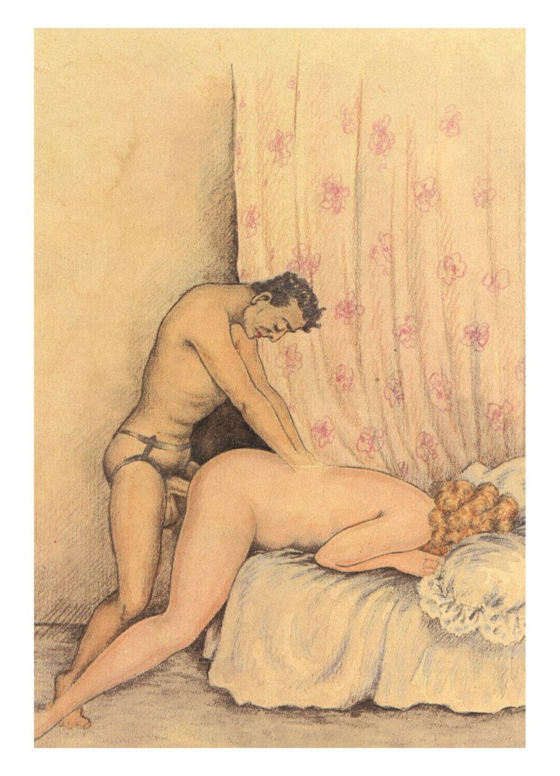 ретро рисунки порно　3 