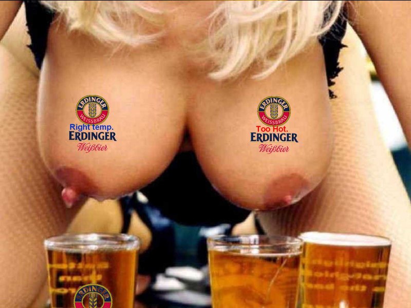 Голая с пивом
