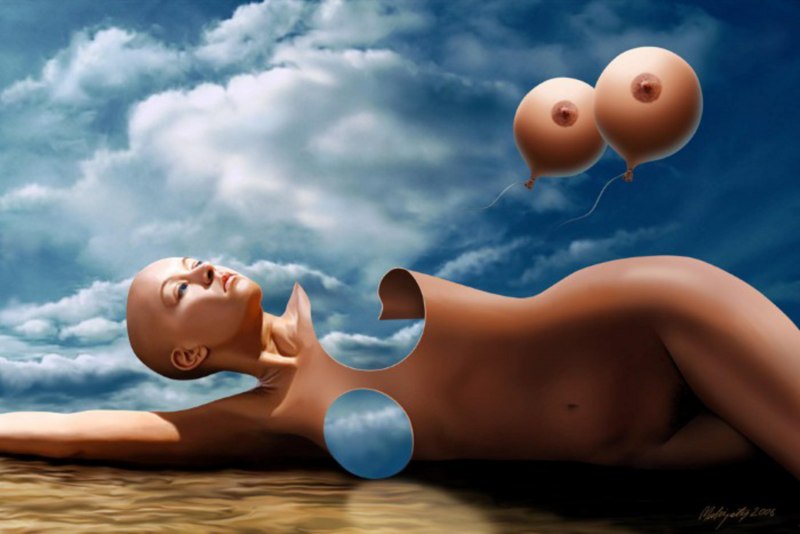 Женская грудь в сюрреализме