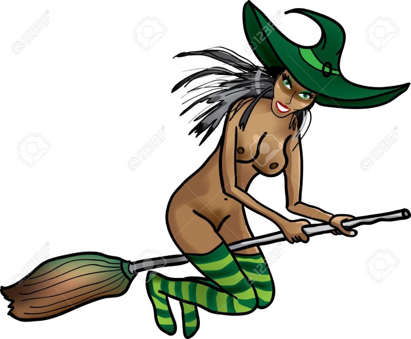 Эро ведьмочка на метле