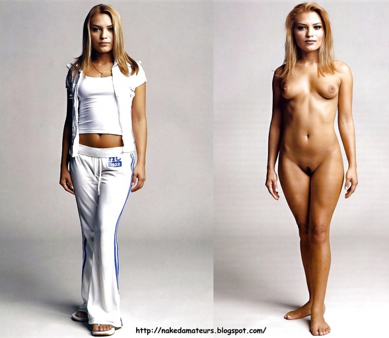 Девушки в одежде и без одежды