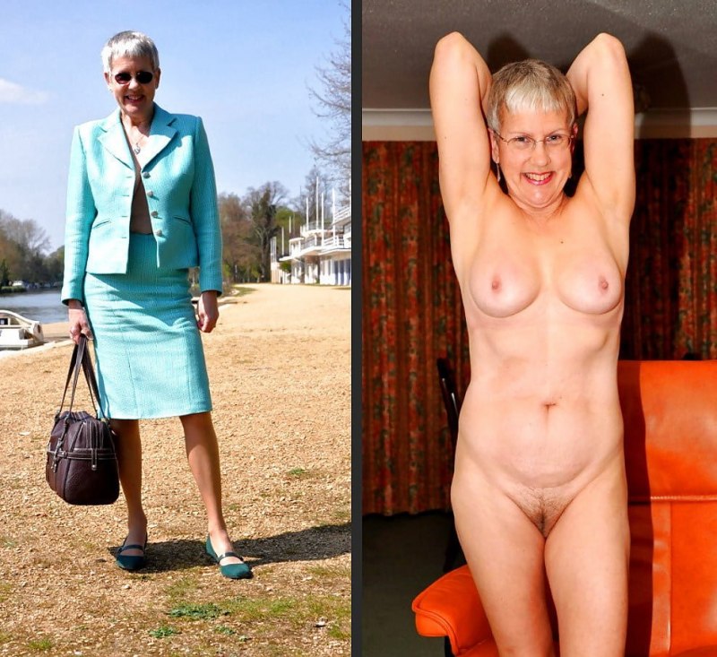 Бабушка одетая и раздетая