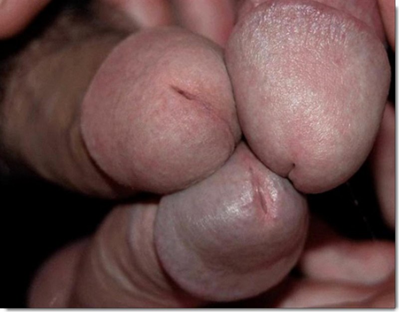 Головка мужского члена крупным планом