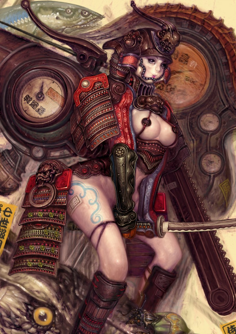 Голые стимпанк красотки