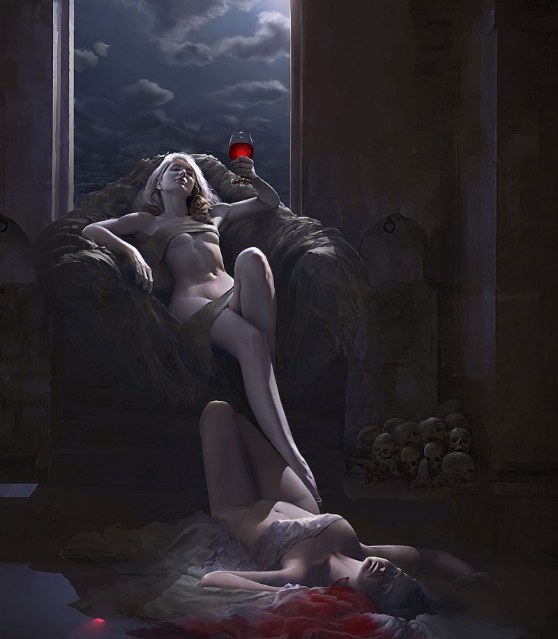 Девушки вампирши лесби