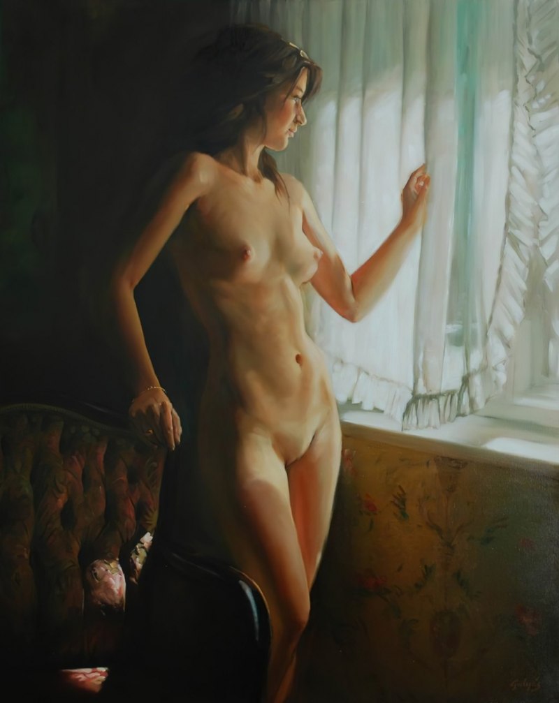 Художник Laszlo Gulyas Венгрия nude