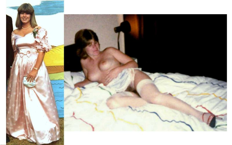 Женщина 80-х годов одетая и раздетая