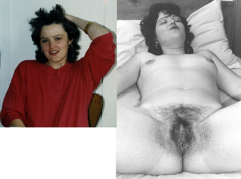 Женщина 80-х годов одетая и раздетая