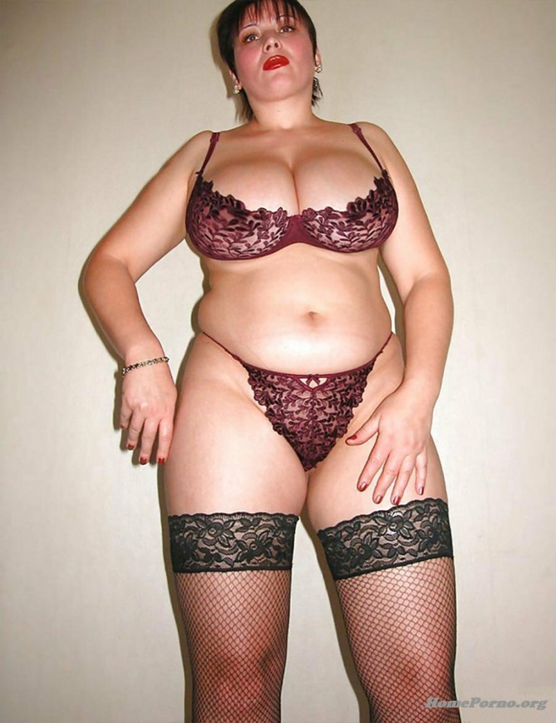 Толстая жена в эротическом белье