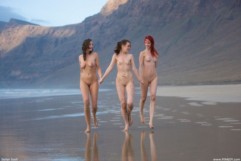 Прогулка голышом по пляжу