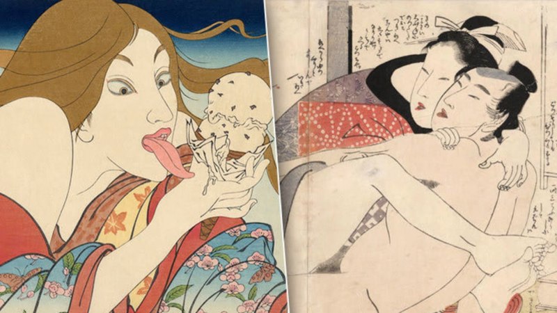 Японские эротические исторические рисунки