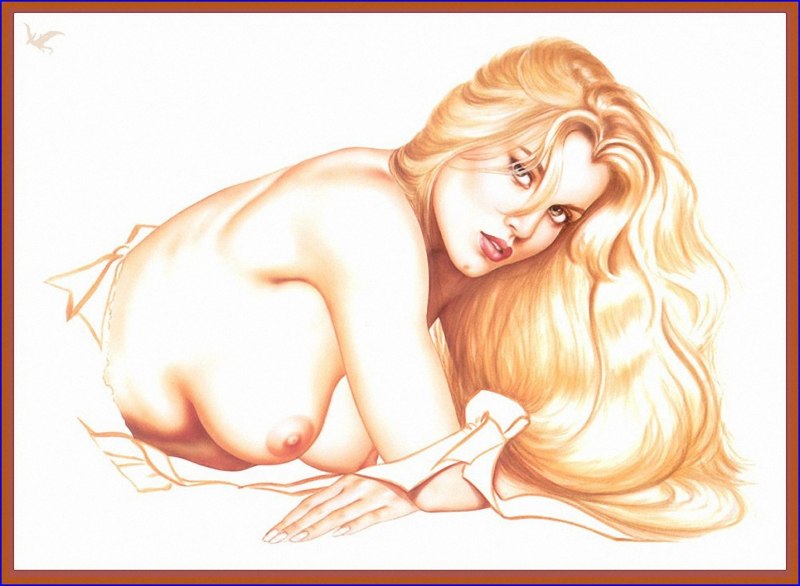 Рисованные эротические женщины