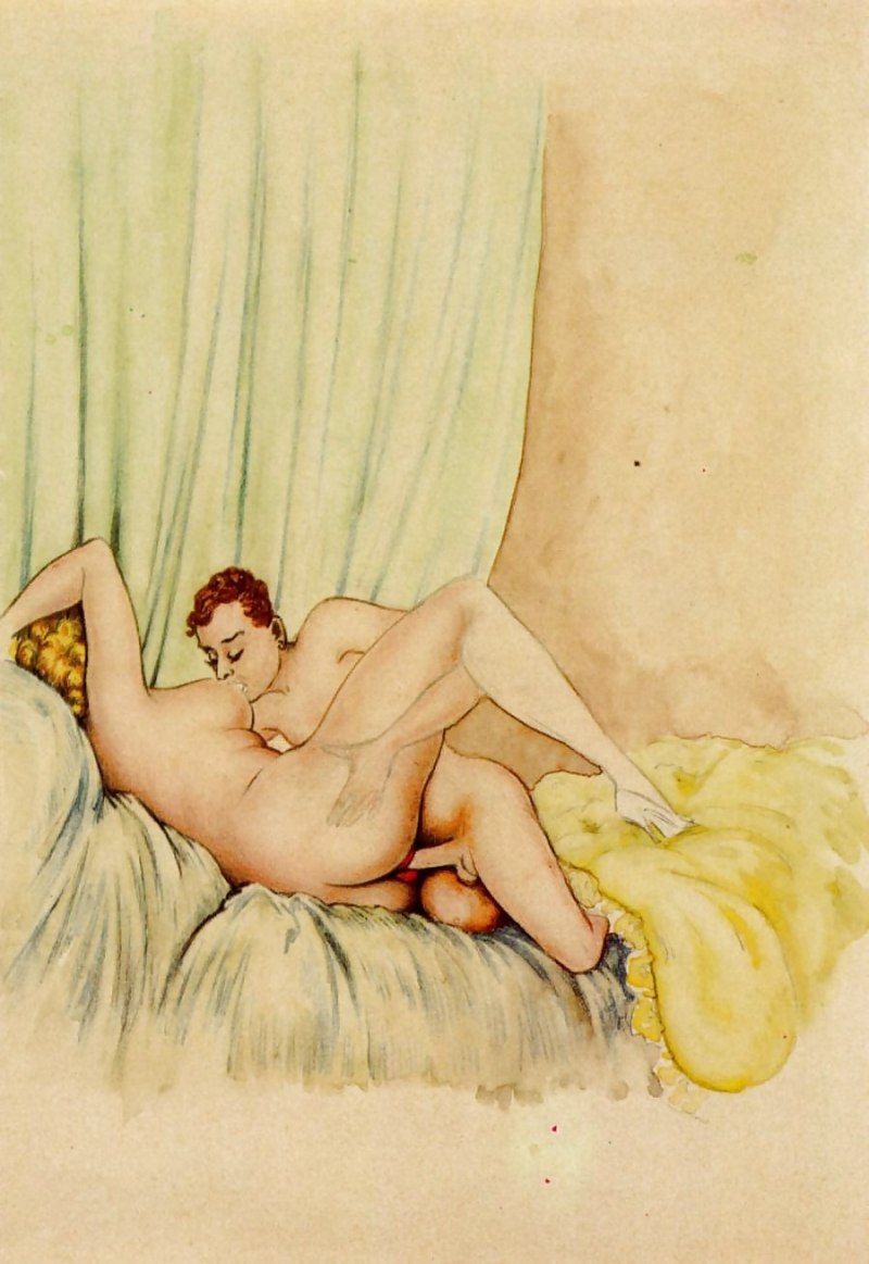 Нарисованные голые толстушки