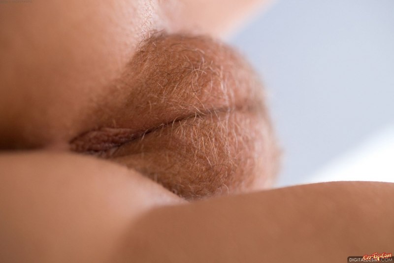 Красивая брюнетка с волосатой киской