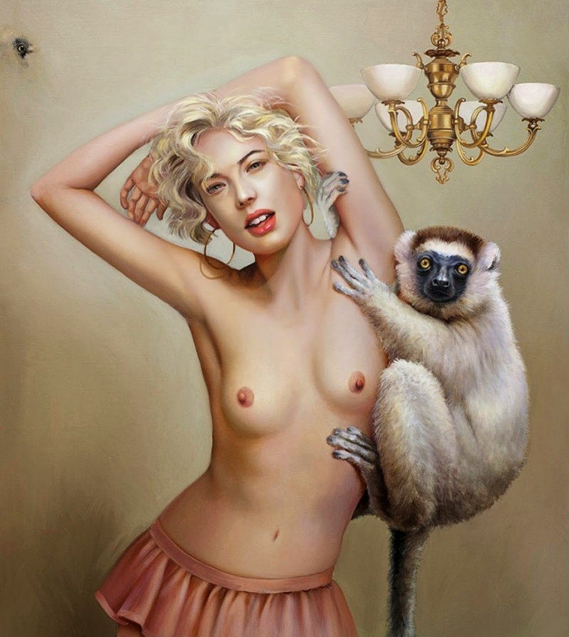 Голая Марло Хорст обнажилась