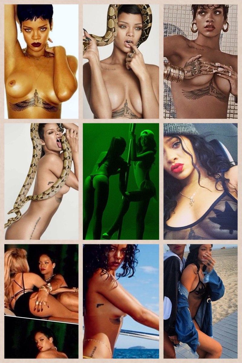 Голая Рианна из клипа umberla