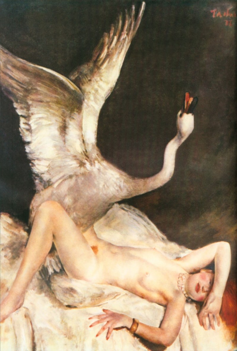 Леда и лебедь картина