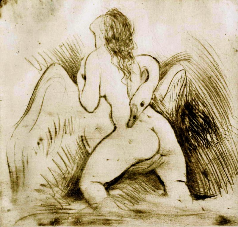 Порнорисунки Леда и лебедь