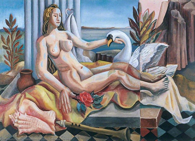 Леда и лебедь эротические рисунки