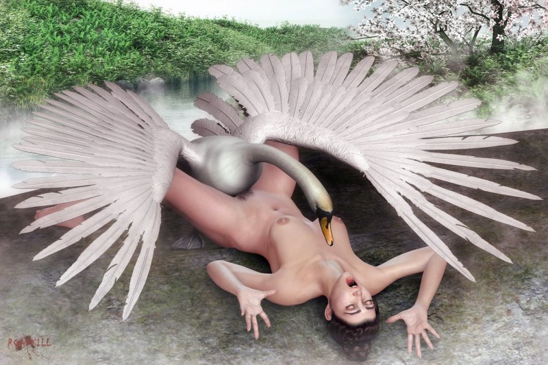 Леда и лебедь порнофильм гиф