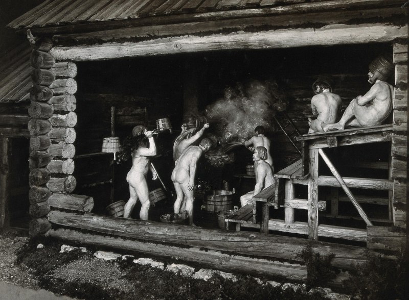 Красивые голые женщины в бане