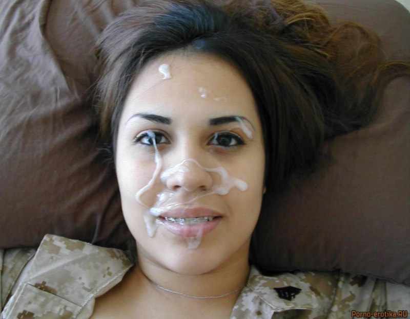 Кончил на лицо сисястой