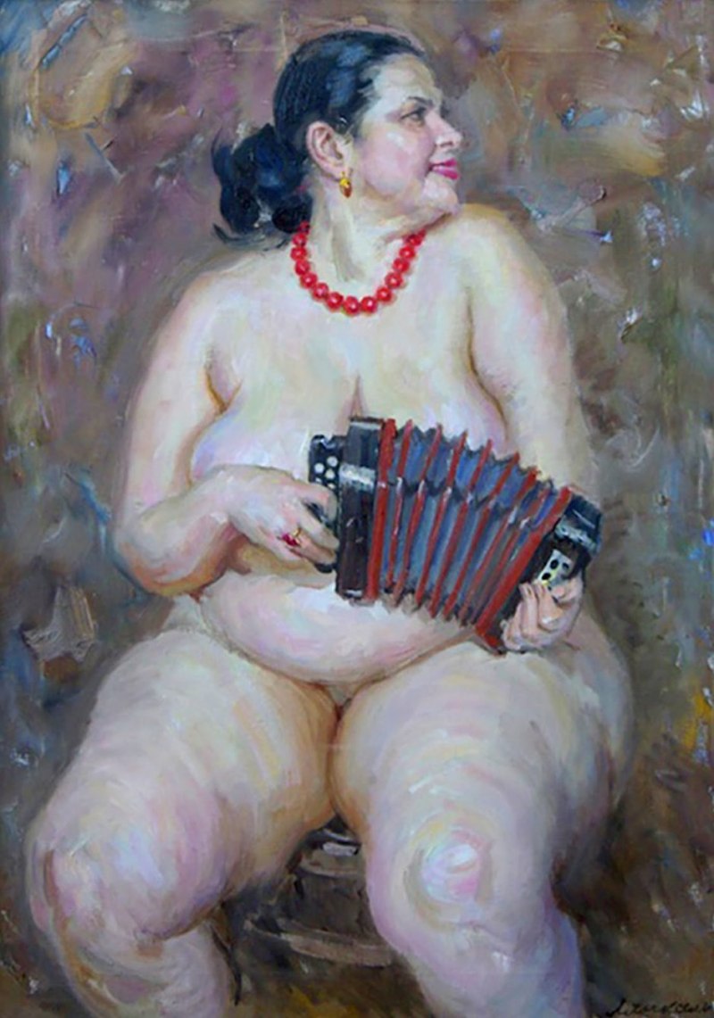 Много полных голых женщин ретро