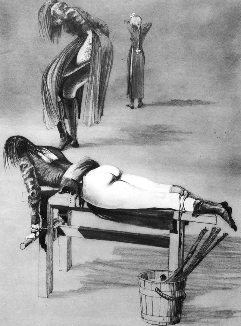 Жестокая порка девушек розгами