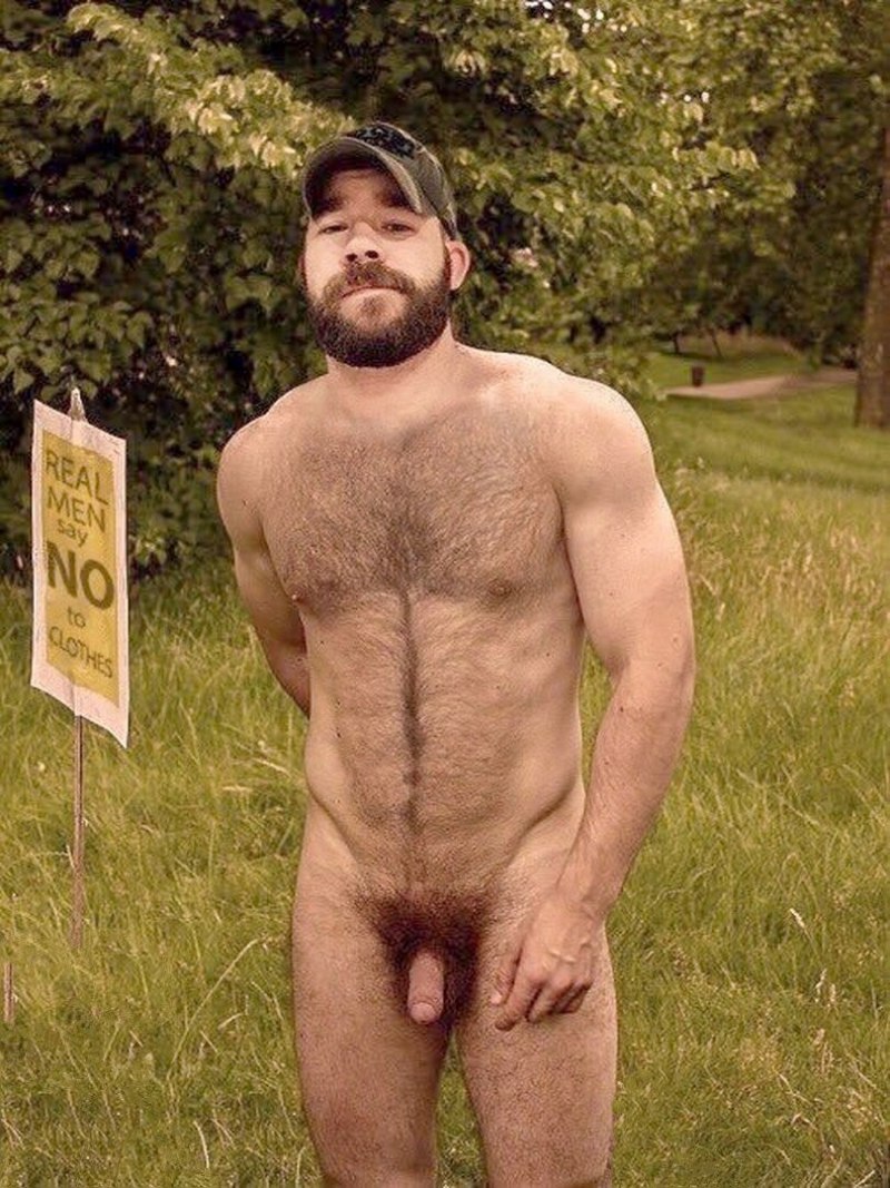 Голые мужчины с волосатым членом