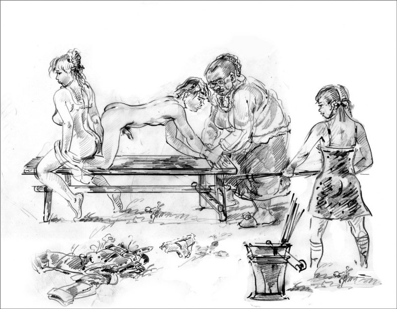 Наказание девочек поркой