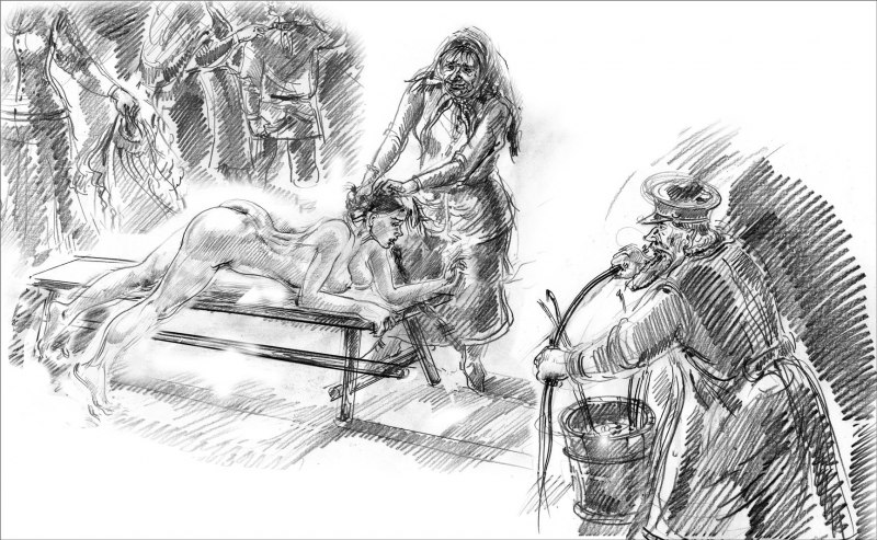 Порка крепостной девушки